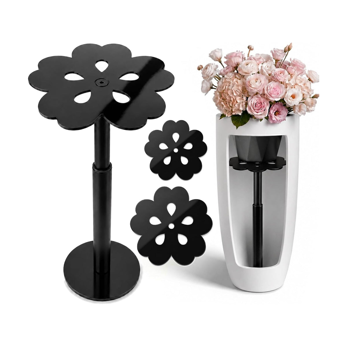 Adjustable Plant Risers for Inside Pots, 10-17 Inch Lift Height | Flower Planter Insert for Tall Pots, 2 Stands, 2 x 8"