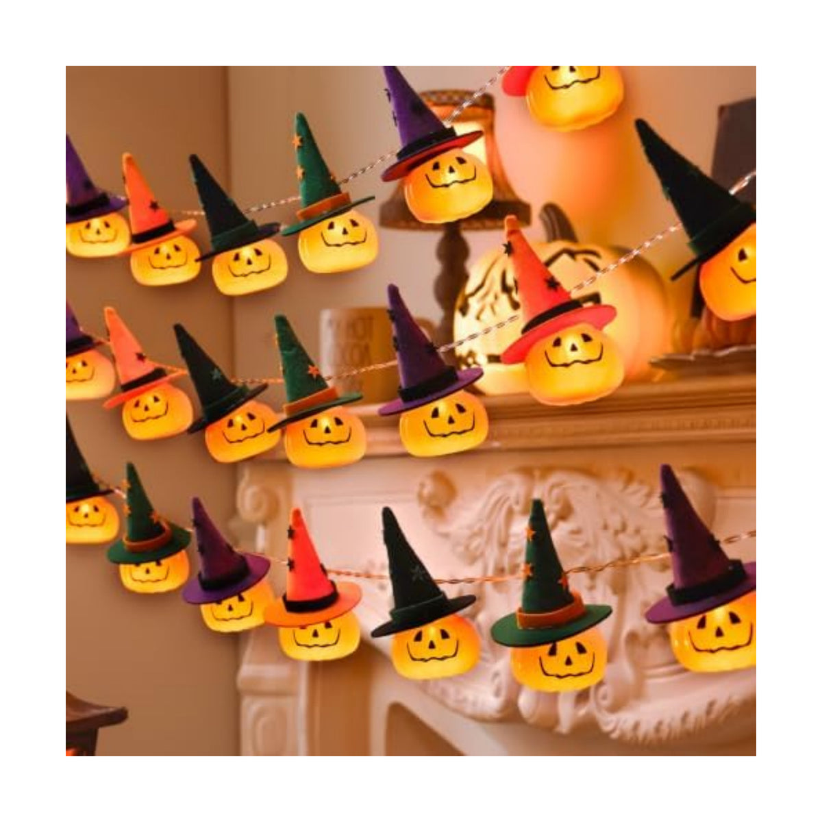 Halloween String Lights, 4.9FT 10 LED Halloween Fairy Light Decor