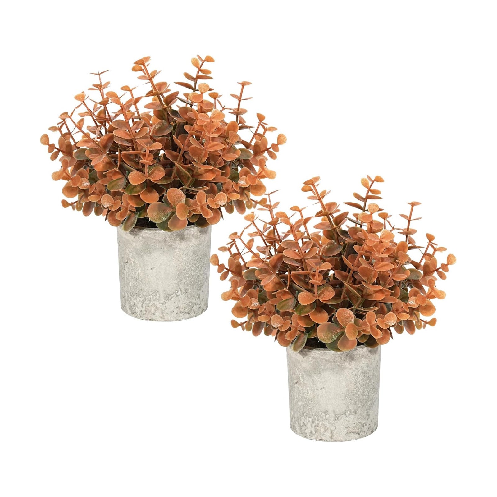 Velener Small Fake Eucalyptus Plant Artificial Potted Plants Indoor for Desk, Shelf, Home Decor Realistic Faux Plant