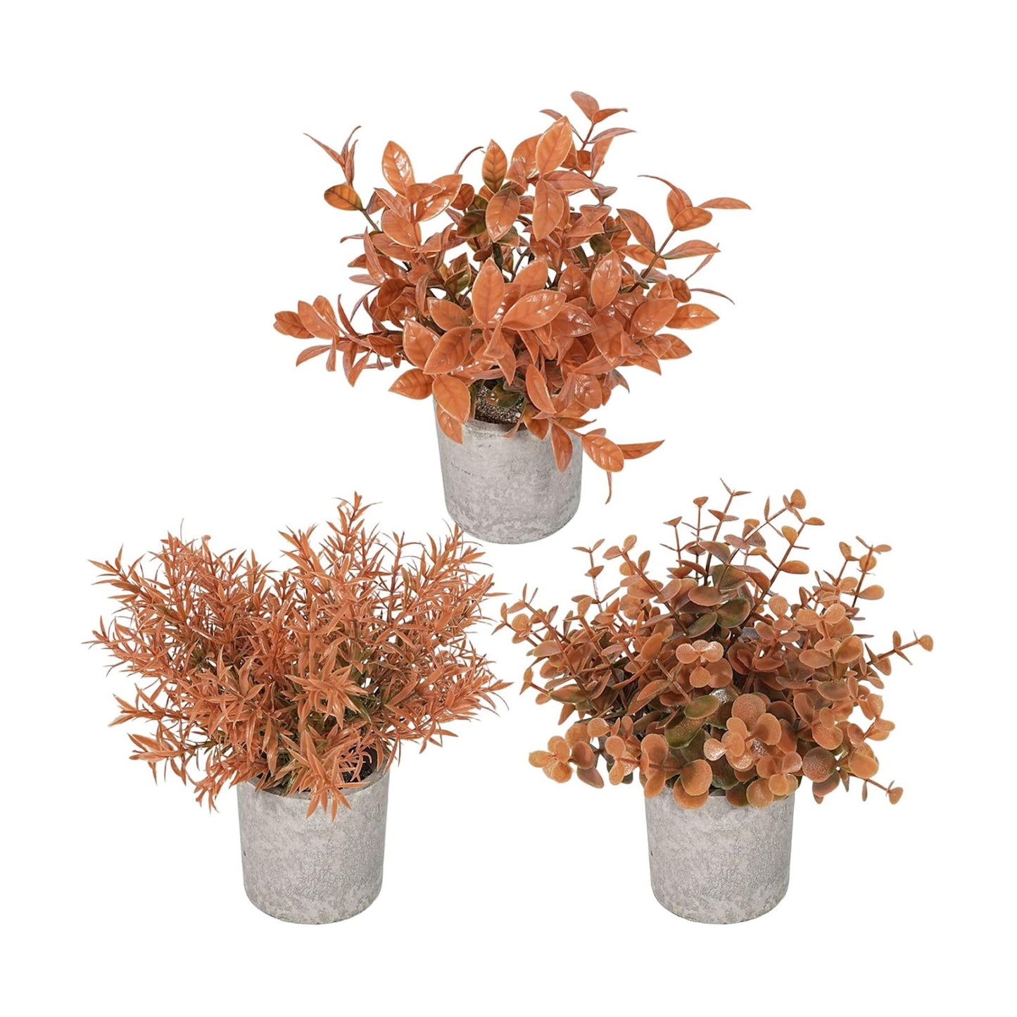 Velener Small Fake Eucalyptus Plant Artificial Potted Plants Indoor for Desk, Shelf, Home Decor Realistic Faux Plant
