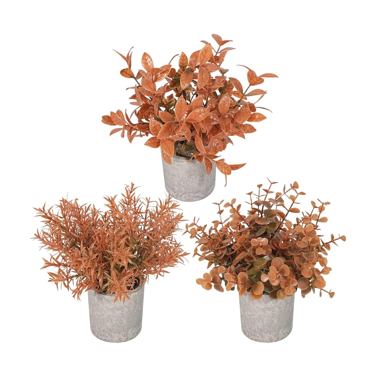 Velener Small Fake Eucalyptus Plant Artificial Potted Plants Indoor for Desk, Shelf, Home Decor Realistic Faux Plant