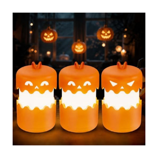Rechargeable Halloween Pumpkin Lantern Light Collapsible Jack O Lantern
