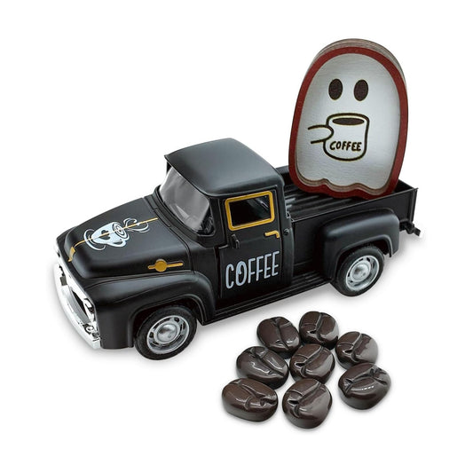 Halloween Coffee Table Decor Coffee Ghost Vintage Metal Truck, Black