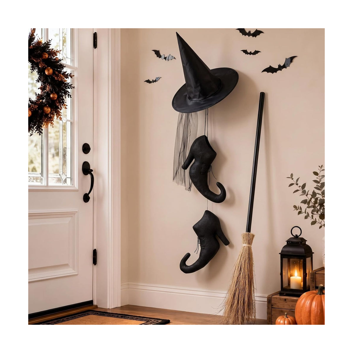 Chalyna Halloween Witch Decorations, 31 Pcs Gothic Witch Boots Decor Set