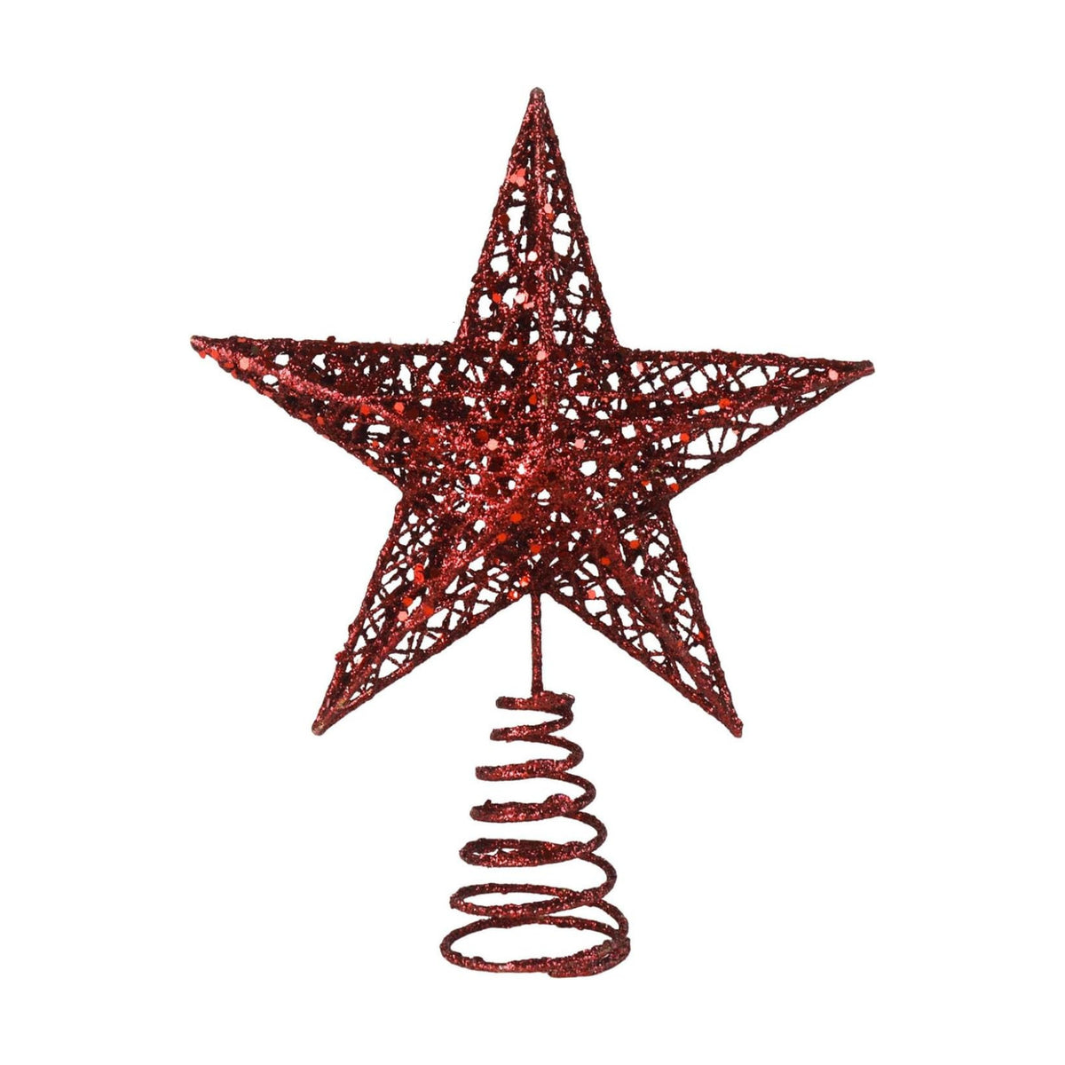 BinaryABC Iron Christmas Tree Star Topper,20cm Glittering Tree Topper