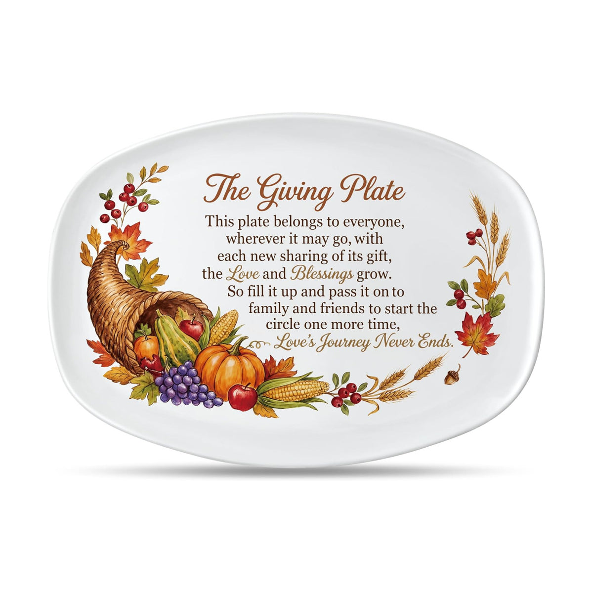 R HORSE Thanksgiving Melamine Platter Gift