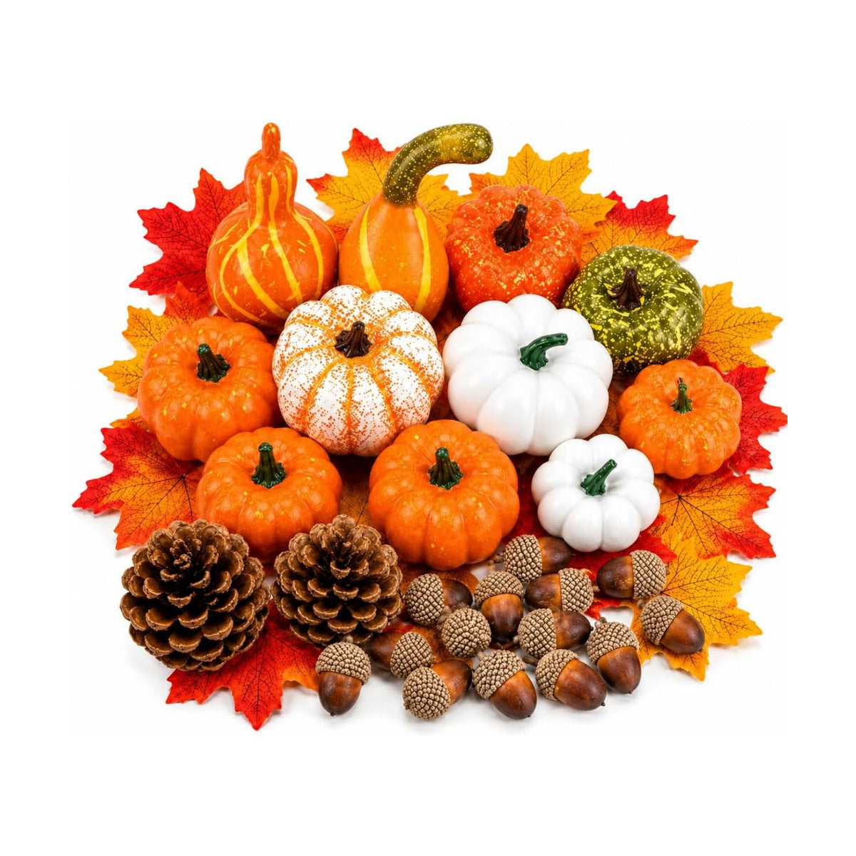 86-Piece Fall Decorations for Home, Artificial Mini Pumpkins and Gourds