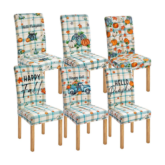 Mindsoft 6 Pcs Fall Thanksgiving Dining Chair Covers