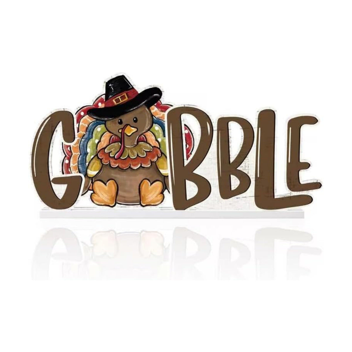 Smile Thanksgiving Wooden Standing Decor