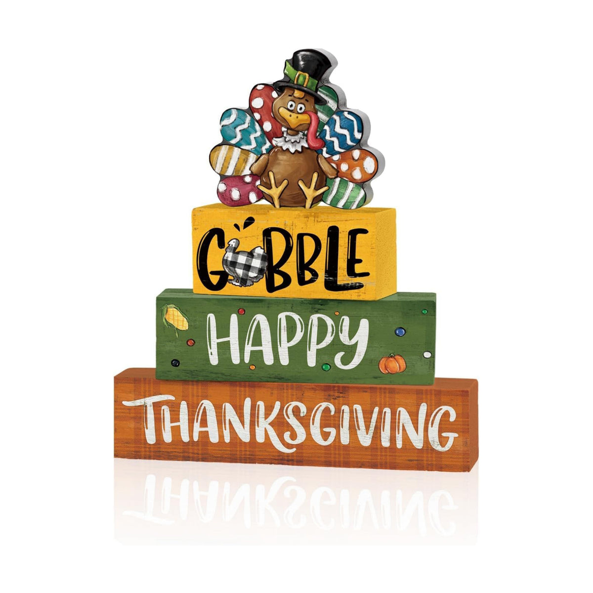 Smile Thanksgiving Wooden Block Decor