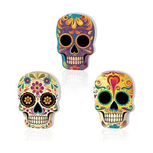 Smile Dia de los Muertos Wooden Block Decor