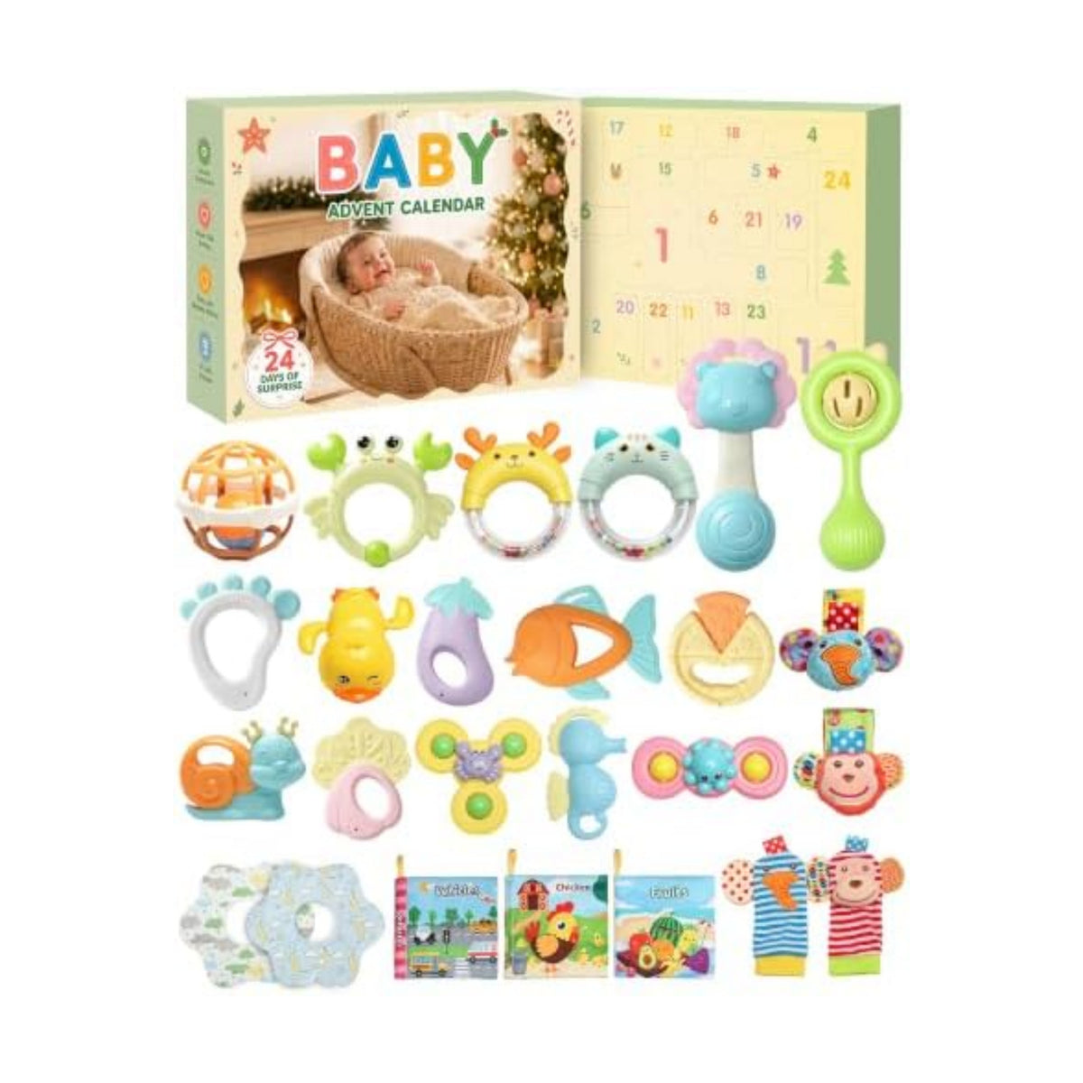 Baby Advent Calendar 2026, 24 Infant Sensory Toys Gift for Ages 3+ Months