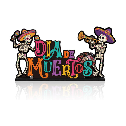 Smile Dia de los Muertos Wooden Standing Decor