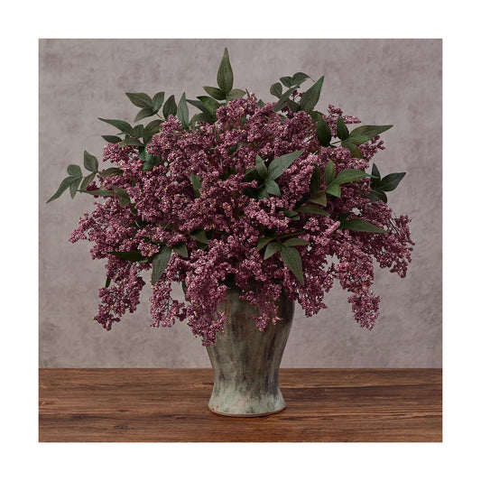 Waipfaru 6Pcs 17In Faux Berry Stems, Artificial Nandina Branches Fall Decor