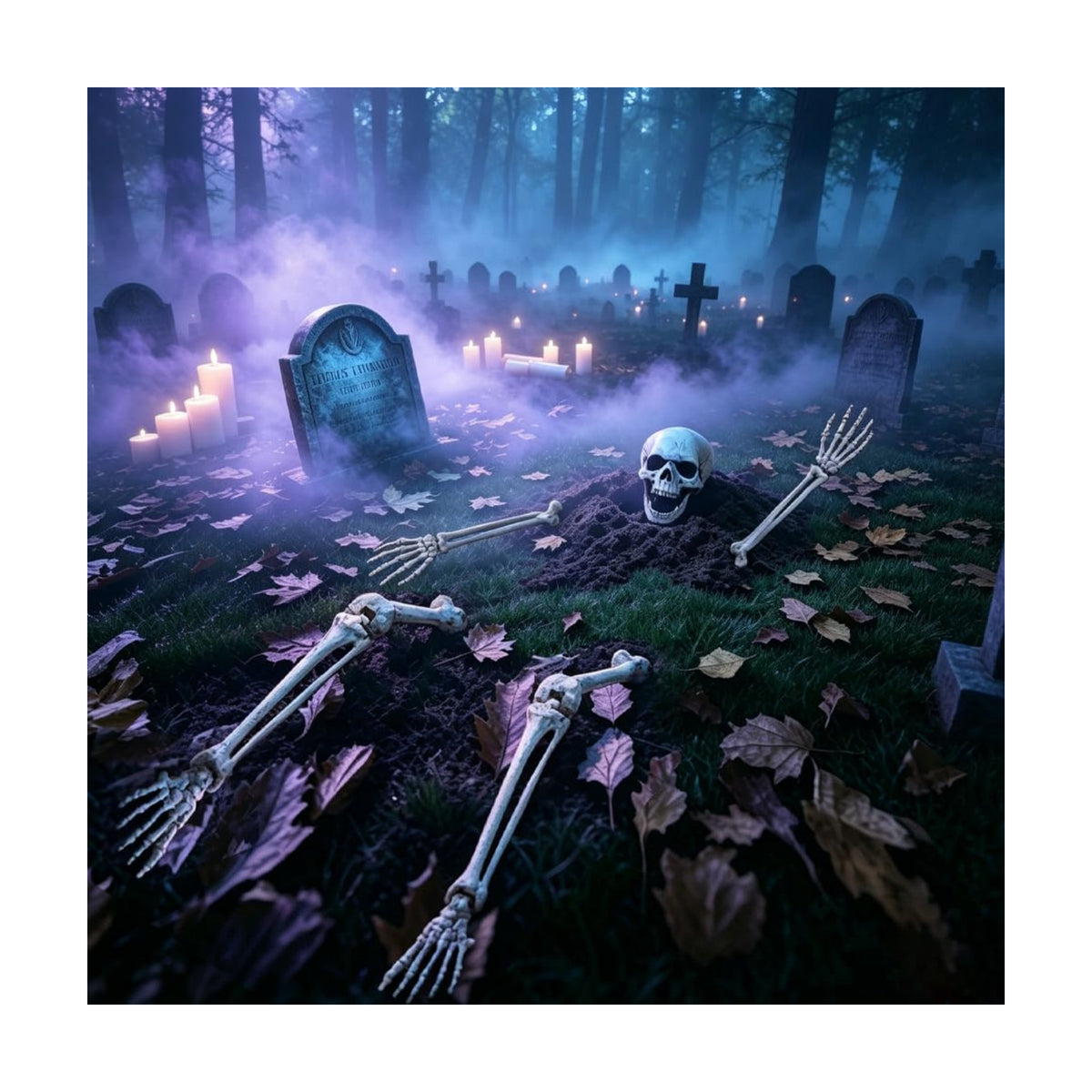 5Pcs Halloween Skeleton Decorations Groundbreaker Yard Stakes Lawn Garden