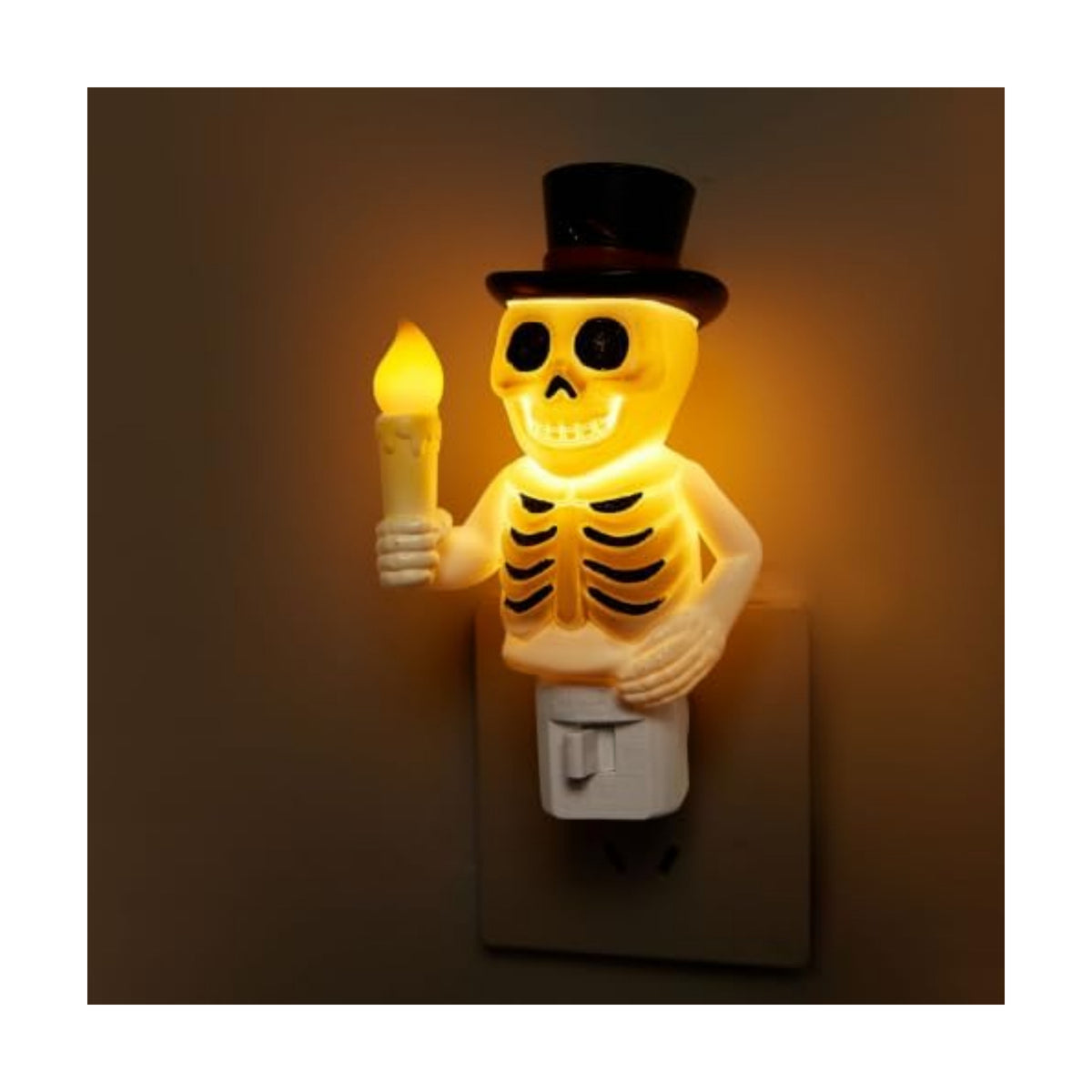 Skull Night Light, 2026 New Skeleton Night Light, Halloween Horrible Light Decoration for Halloween Party and Home Decor (White)