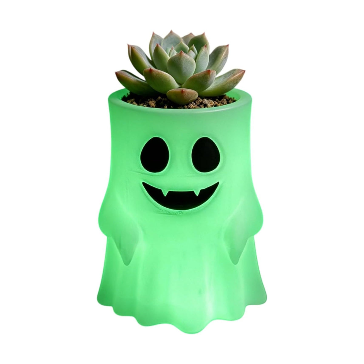 Glow in The Dark Ghost Wall Planter, 4 Inch Hanging Plant Pot