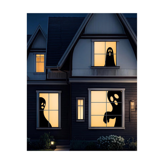 Halloween Window Decorations Ghost Window Silhouettes 3 Pack