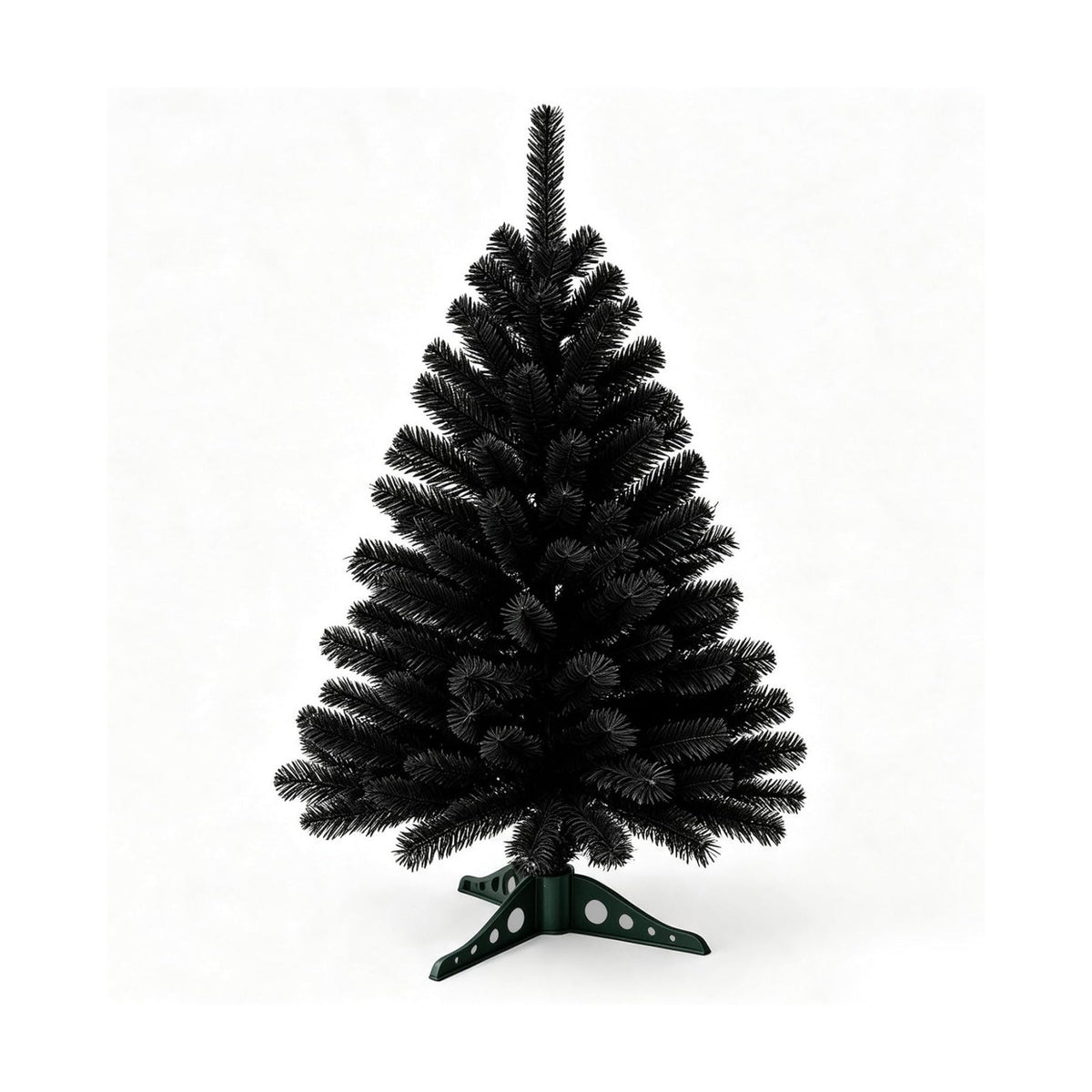 3FT Black Christmas Tree – Small Mini Xmas Artificial Trees for Home, Tabletop, Office, Apartment, Indoor Holiday Decorations, Easy-Assembly Metal Hinges & Foldable Base