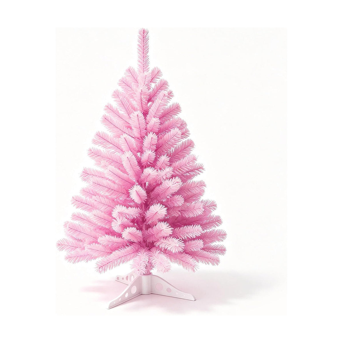 3FT Small Christmas Tree – Premium Pink Mini Xmas Artificial Trees for Home, Tabletop, Office, Apartment, Indoor Holiday Decorations, Easy-Assembly Metal Hinges & Foldable Base