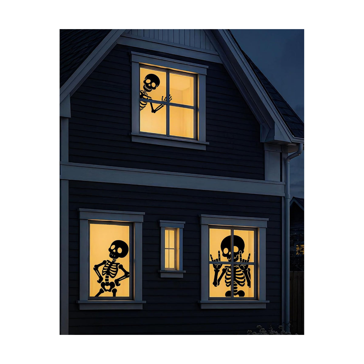 Halloween Window Decorations Skeleton Window Silhouettes 3 Pack