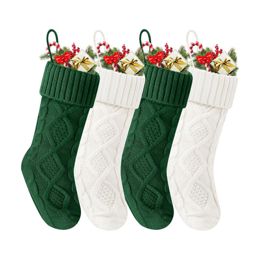Christmas Stockings 18 Inches,Knitted Socks Christmas Decoration