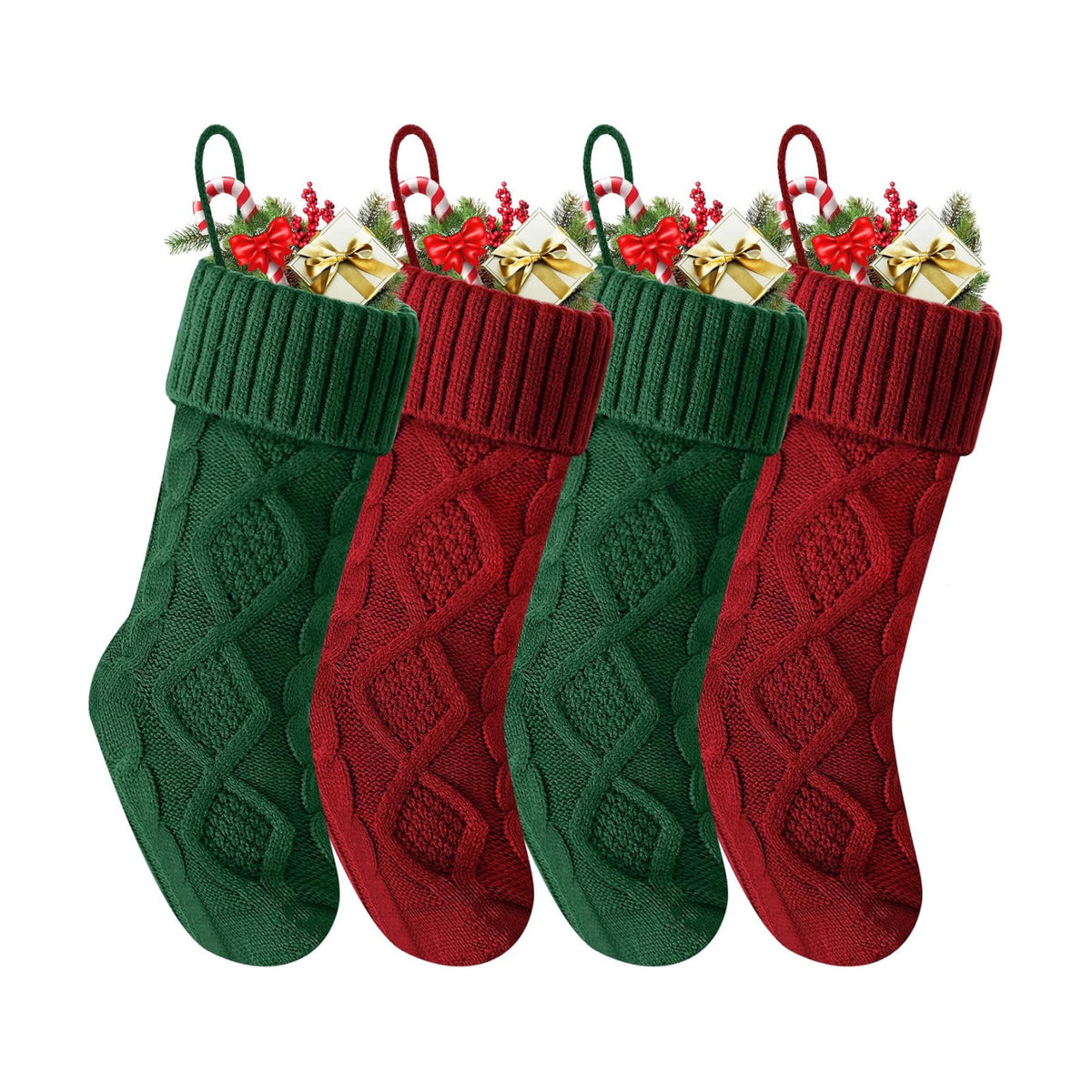 Christmas Stockings 18 Inches,Knitted Socks Christmas Decoration