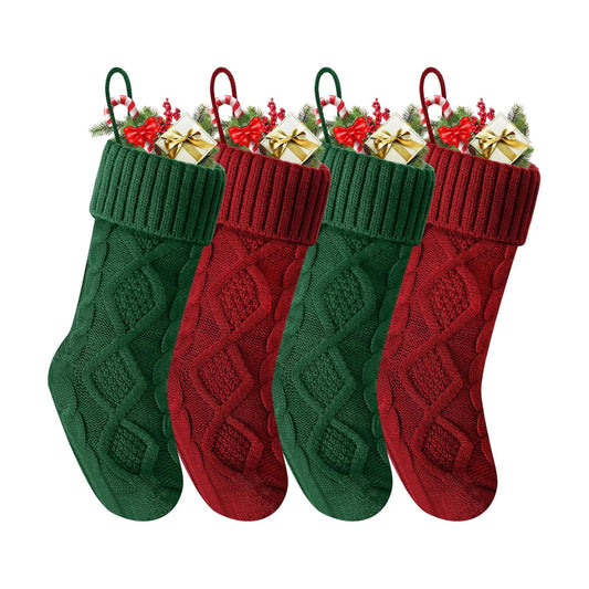 Christmas Stockings 18 Inches,Knitted Socks Christmas Decoration