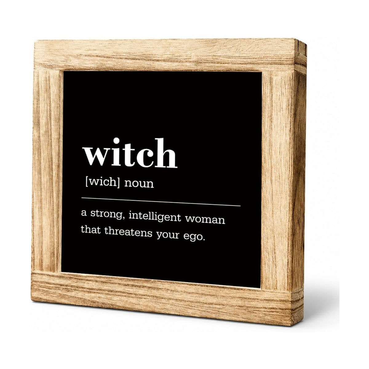 Halloween Wooden Sign, Witch Definition Quote Tabletop Decor