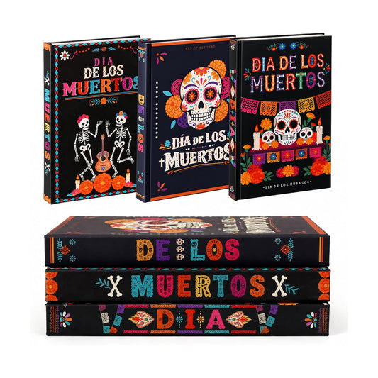3 Pcs Day of the Dead Halloween Decor Books