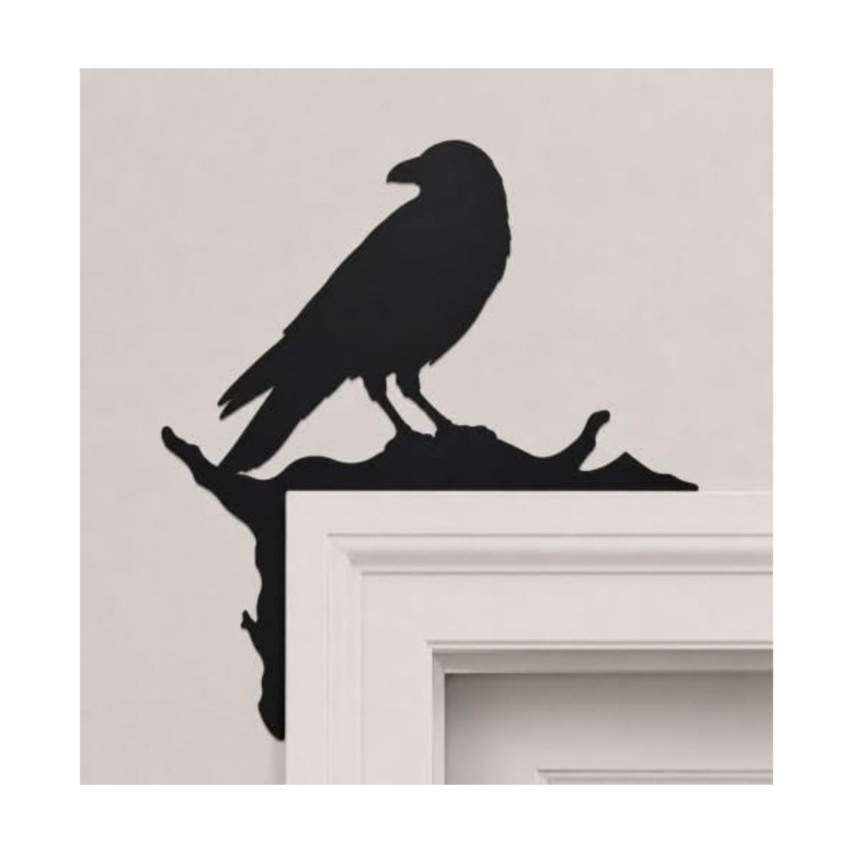 Jidecor Raven Door Corner Decor Gothic Metal Crow Wall Art 12 x 13.4 in