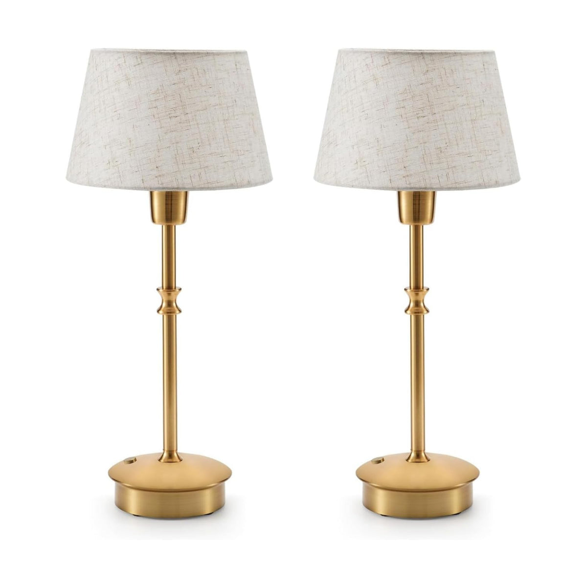 2 Pack Small Cordless Table Lamp, Rechargeable Touch Lamp | 5200mAh Battery Operated, Portable 3-Way Dimmable Desk
