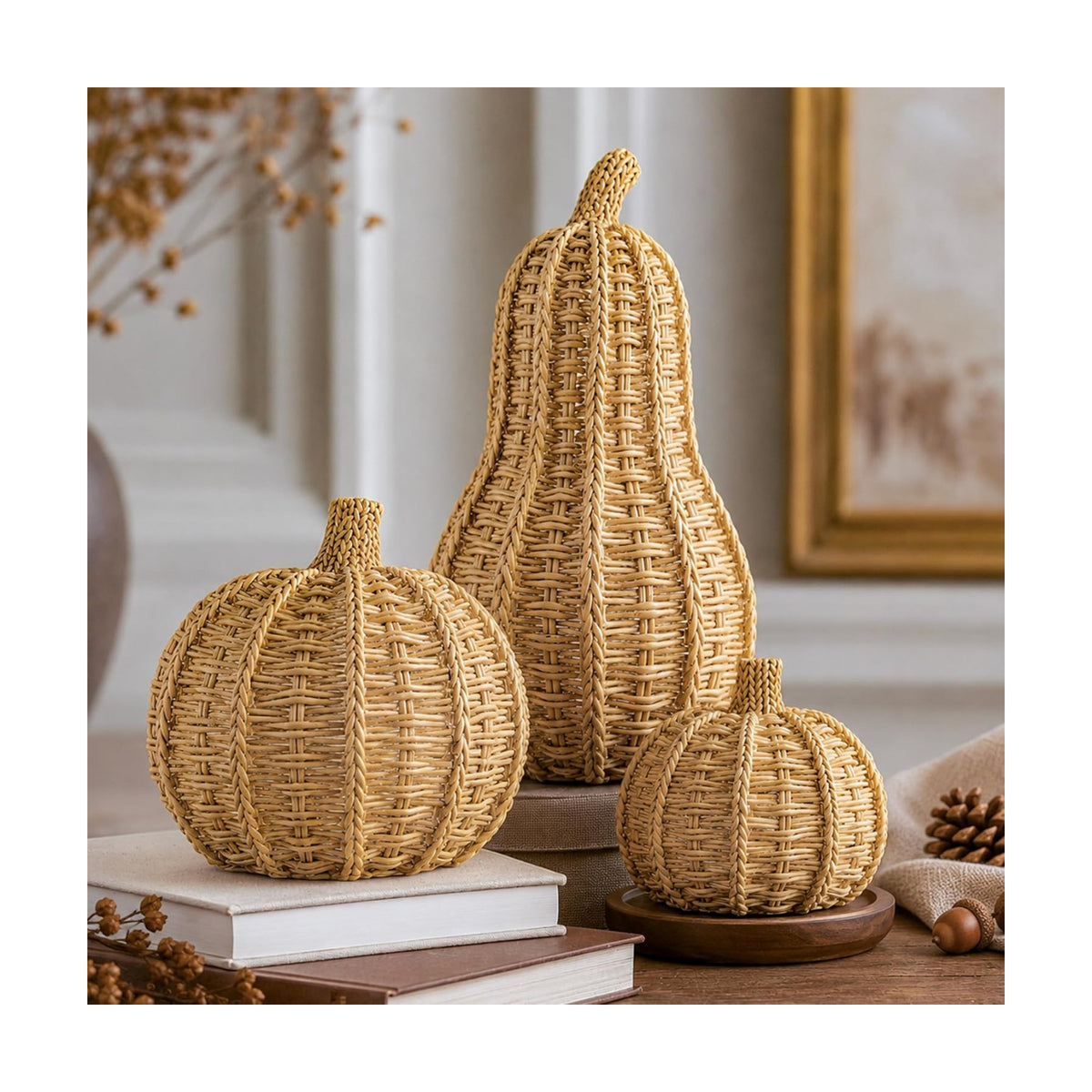 Fall Pumpkin Decorations, 3pcs Fall Decorations for Home