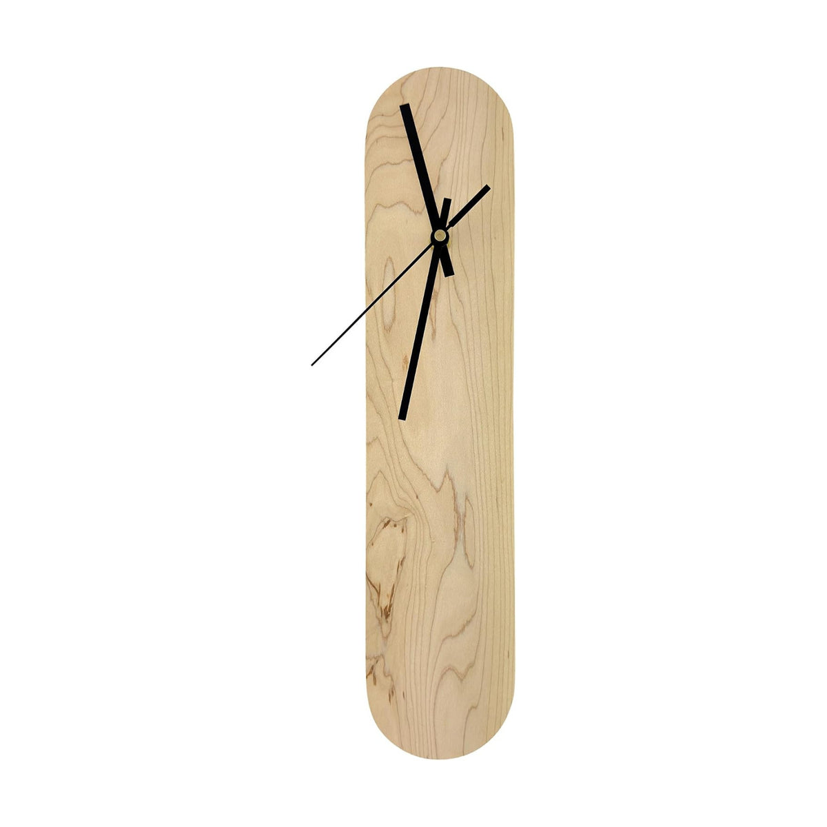 Maple Oval Wall Clock, Modern Minimalist, Silent, Chaos & Wit (18 Inch) | Handmade, Solid maple wood 1/4in thick, low