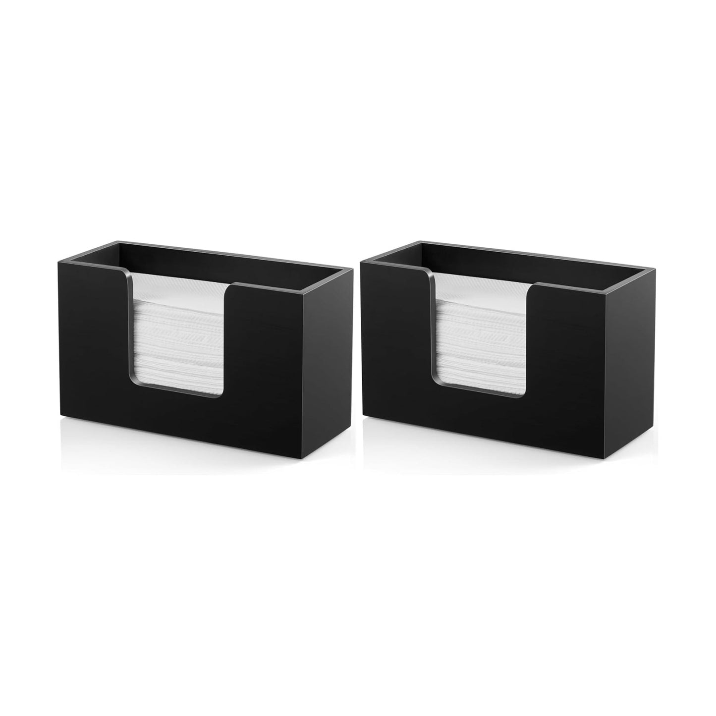Wooden Paper Towel Dispenser Countertop, Bathroom Guest Towel Holder for Multifold C-Fold Z-Fold Trifold Hand Towels