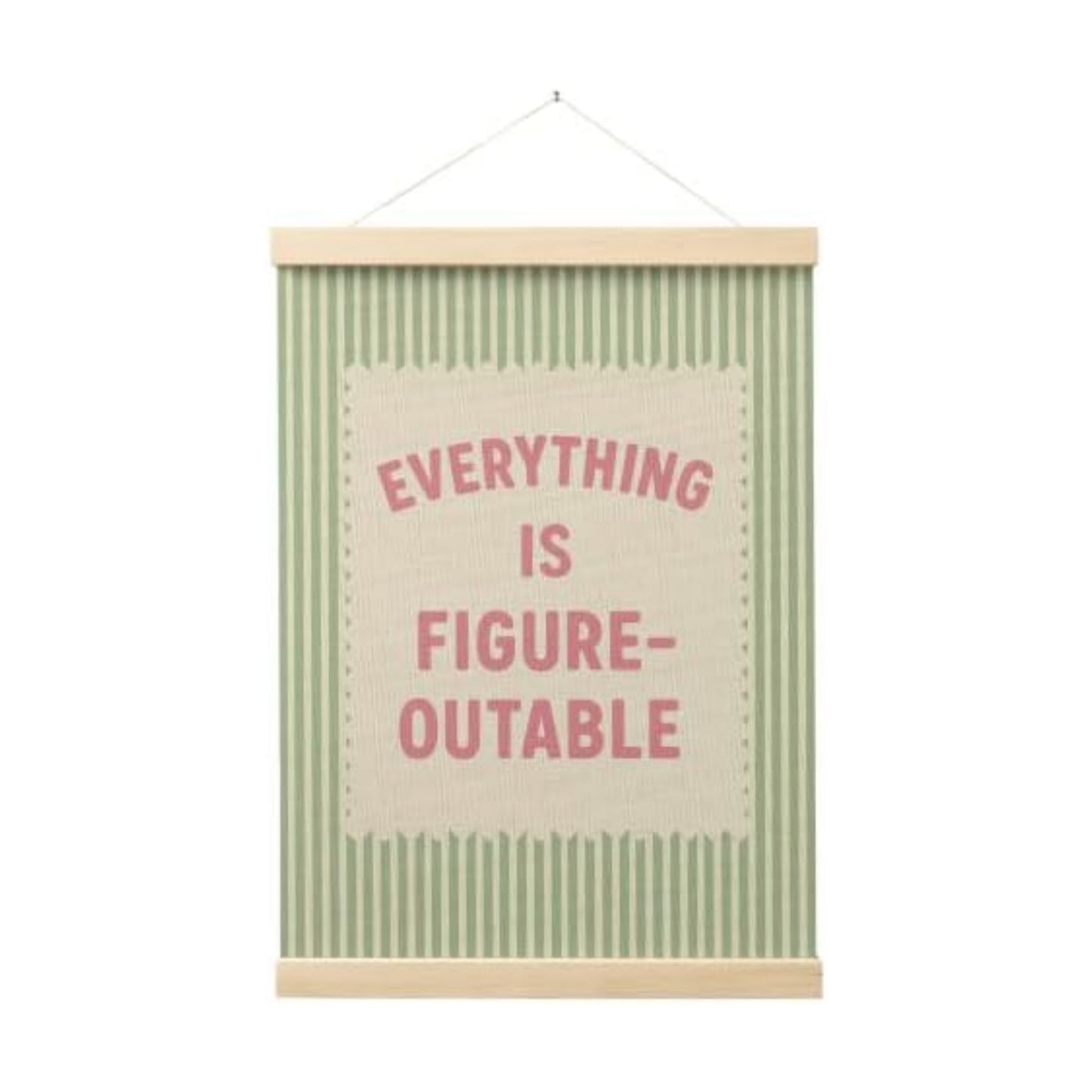 FGFK Everything Is Figureoutable Inspirational Wall Art Poster Hanger Frame