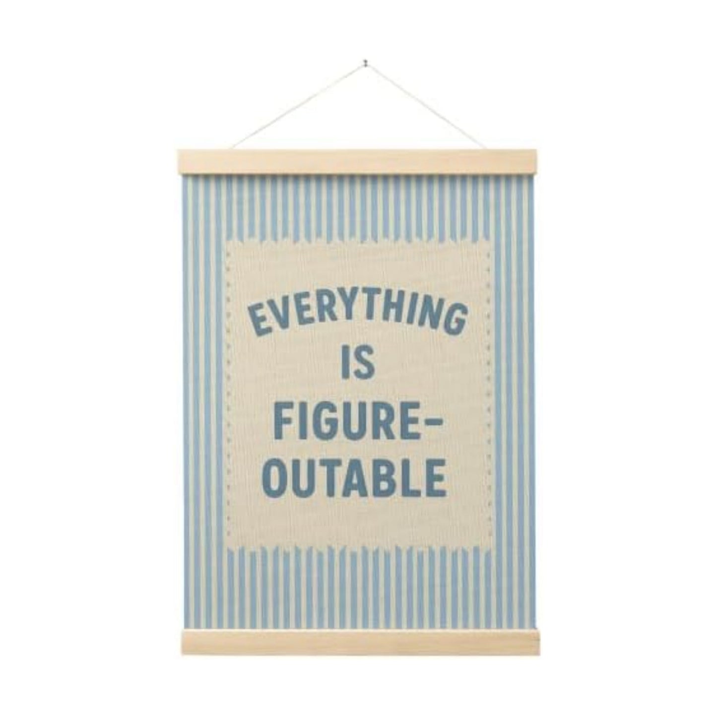 FGFK Everything Is Figureoutable Inspirational Wall Art Poster Hanger Frame