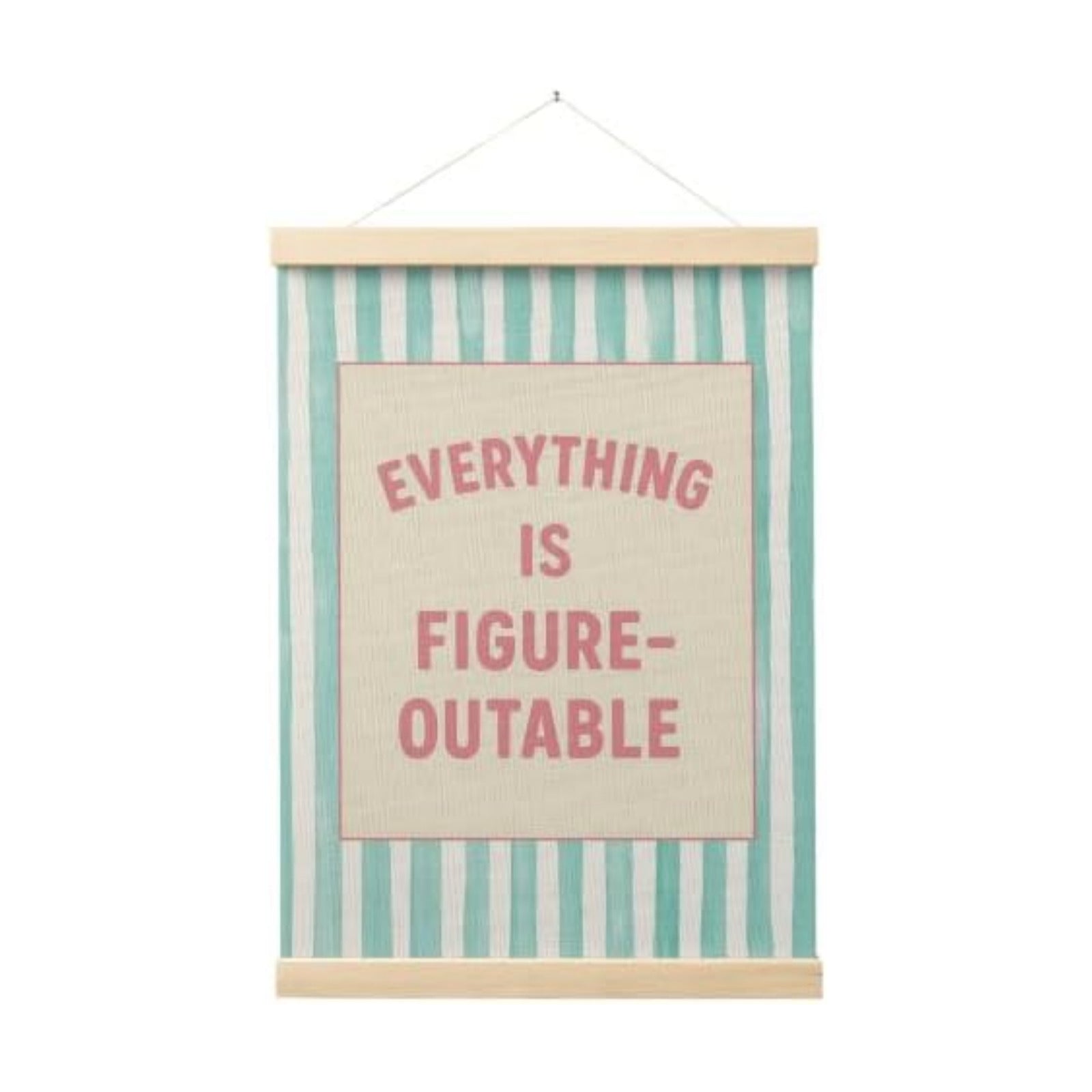 FGFK Everything Is Figureoutable Inspirational Wall Art Poster Hanger Frame
