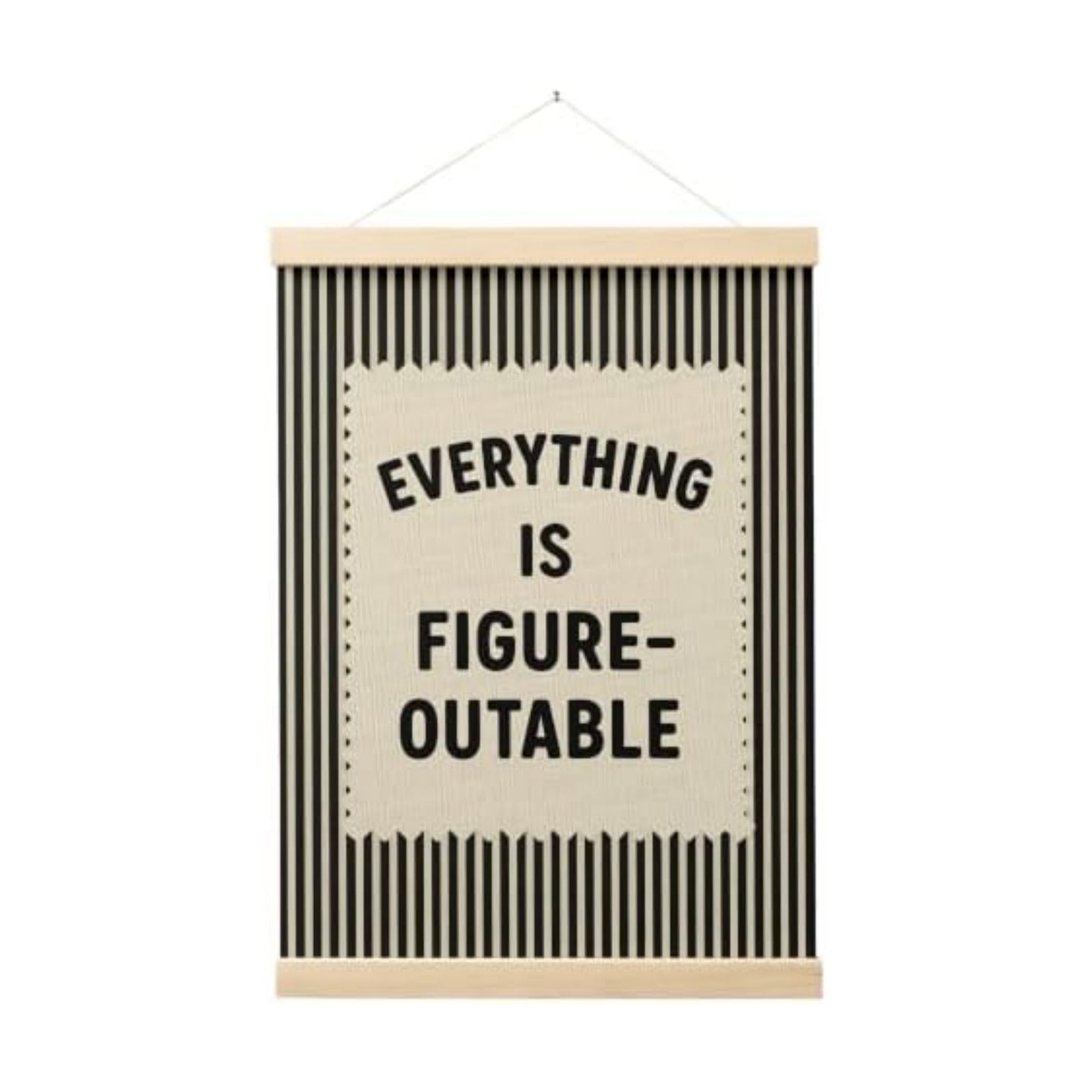 FGFK Everything Is Figureoutable Inspirational Wall Art Poster Hanger Frame