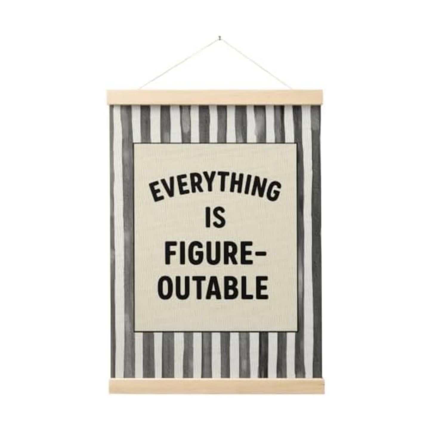 FGFK Everything Is Figureoutable Inspirational Wall Art Poster Hanger Frame