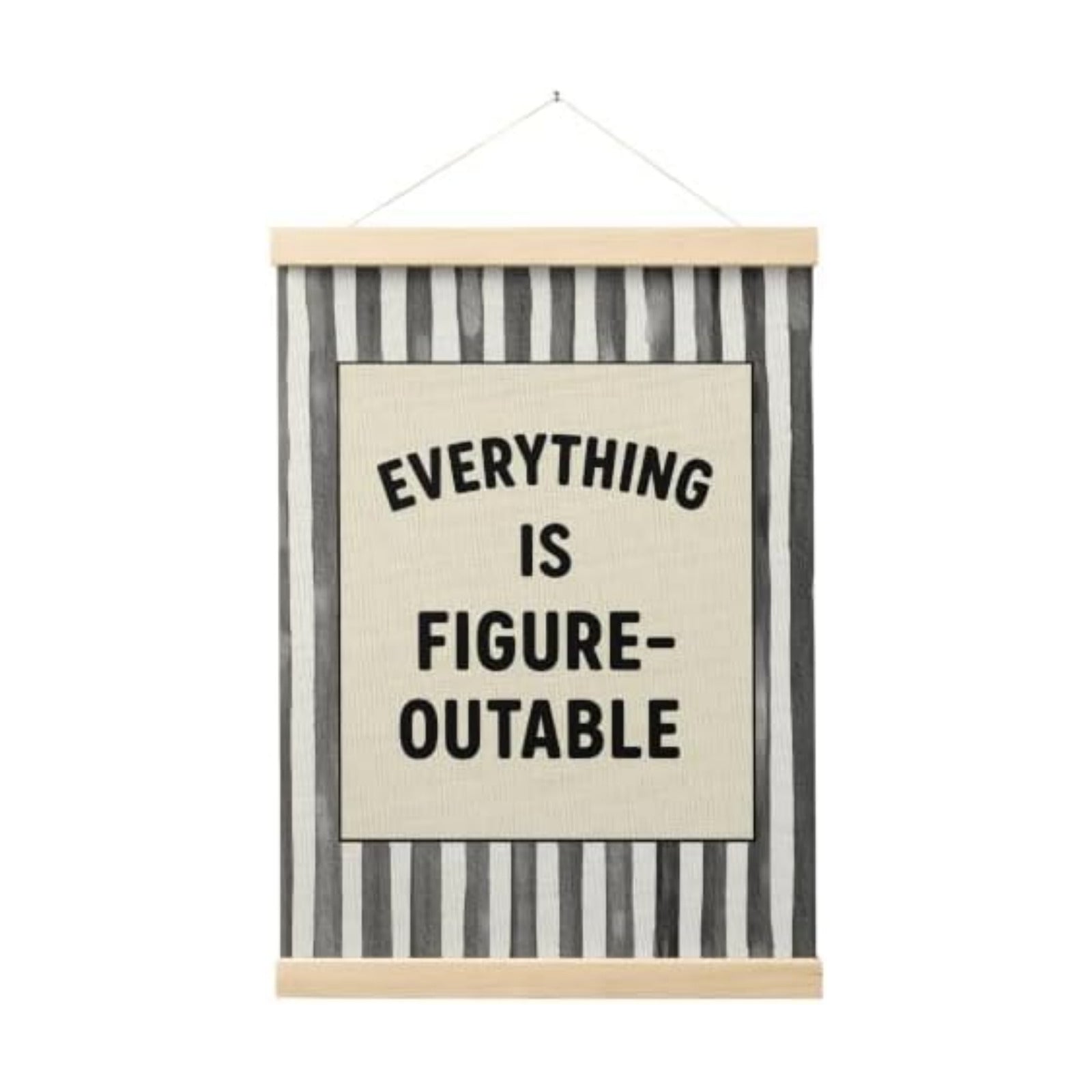 FGFK Everything Is Figureoutable Inspirational Wall Art Poster Hanger Frame