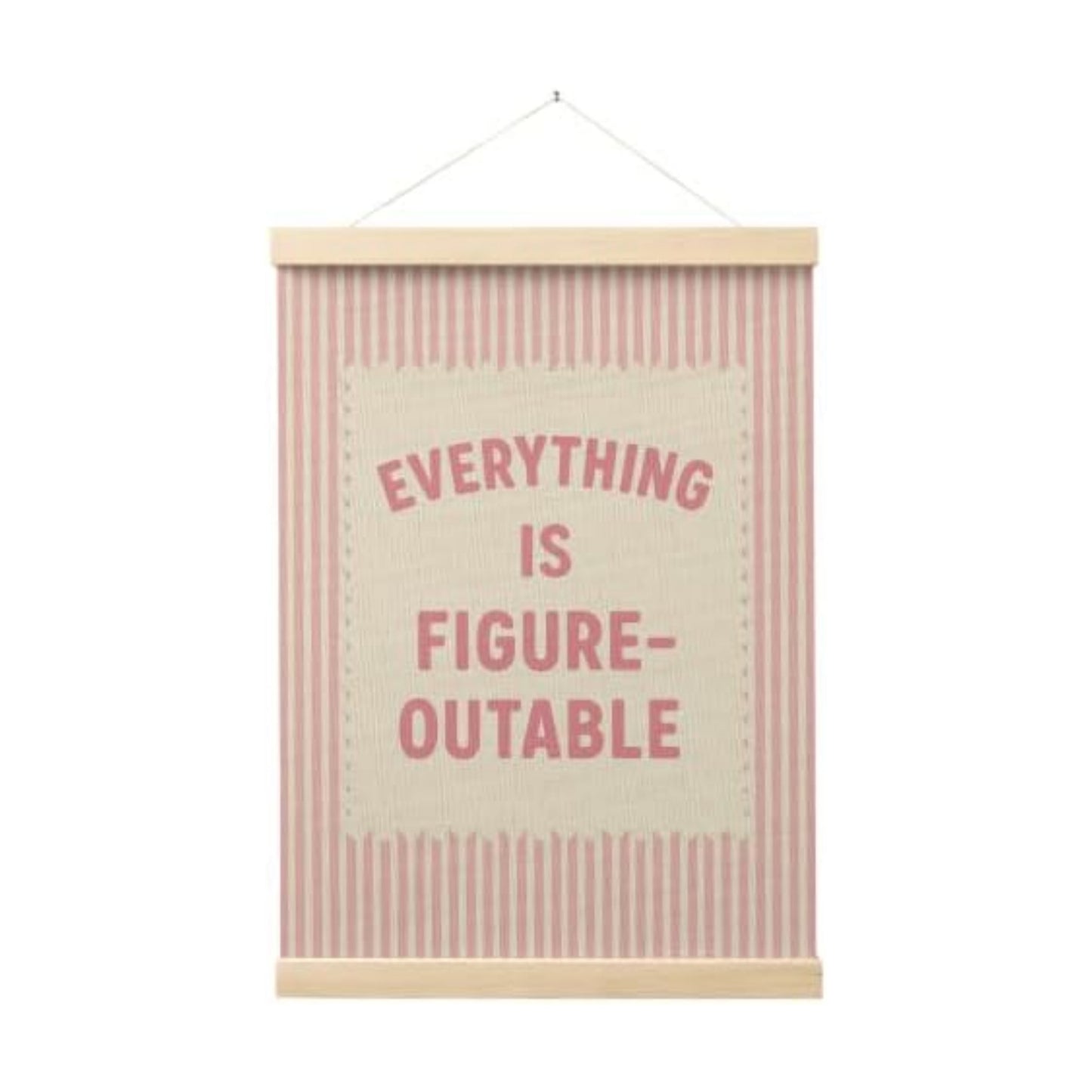 FGFK Everything Is Figureoutable Inspirational Wall Art Poster Hanger Frame
