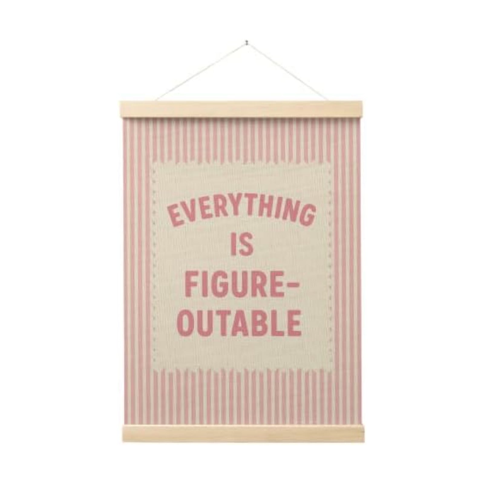 FGFK Everything Is Figureoutable Inspirational Wall Art Poster Hanger Frame
