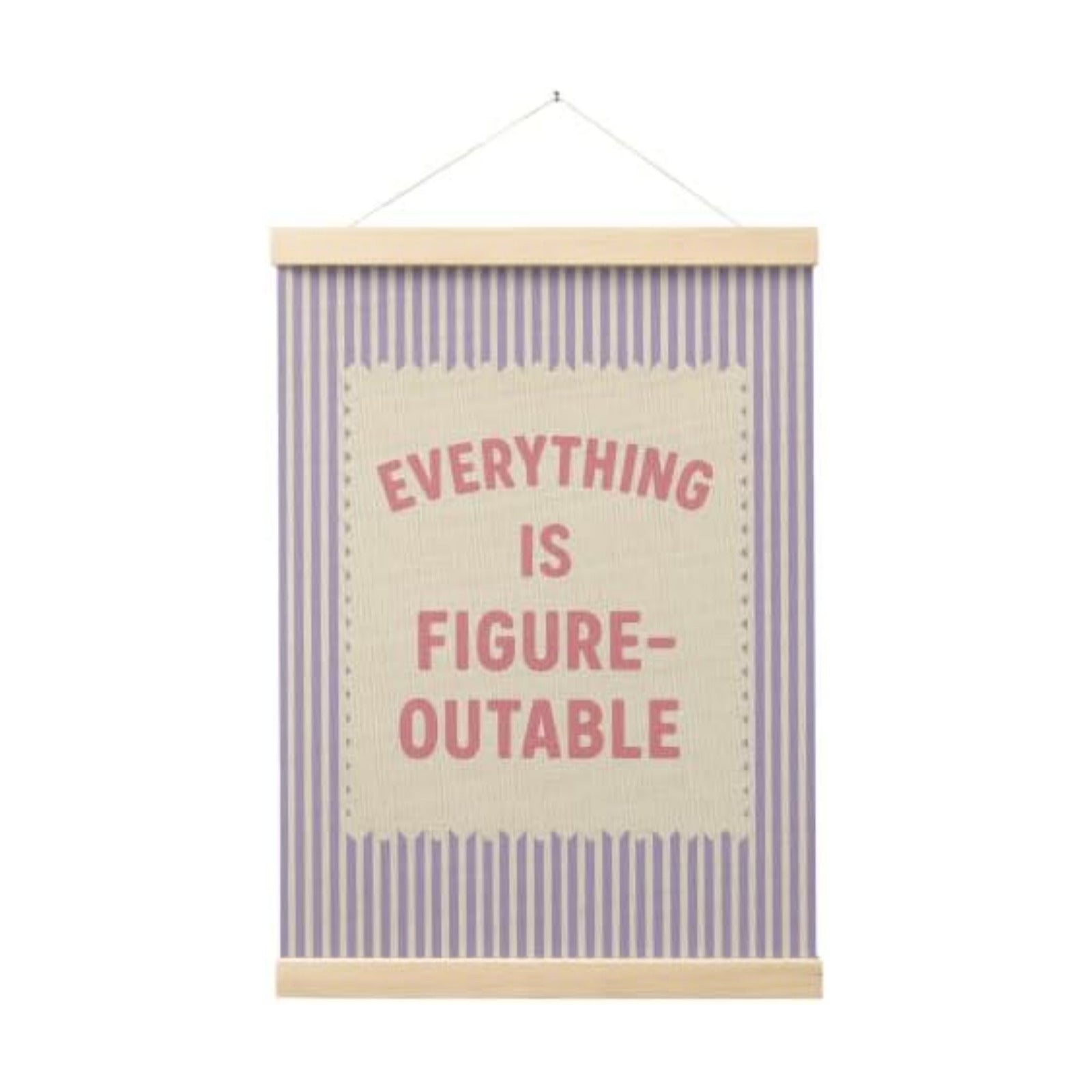 FGFK Everything Is Figureoutable Inspirational Wall Art Poster Hanger Frame