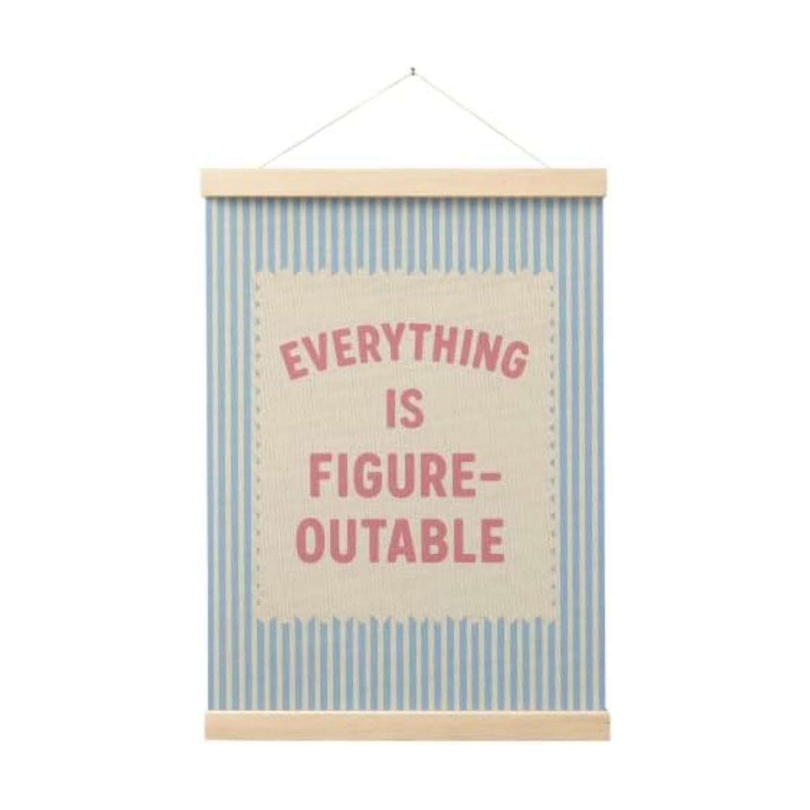 FGFK Everything Is Figureoutable Inspirational Wall Art Poster Hanger Frame