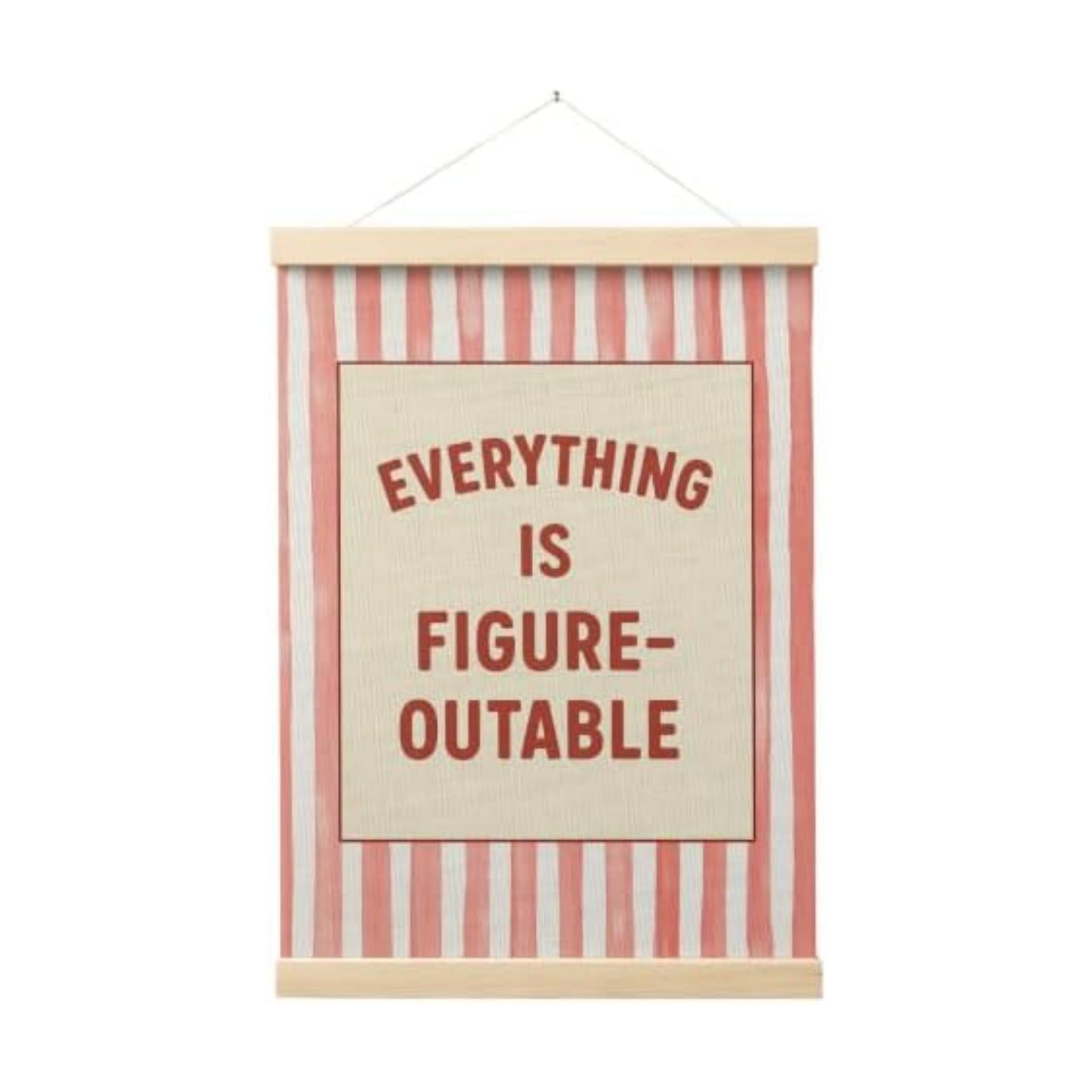 FGFK Everything Is Figureoutable Inspirational Wall Art Poster Hanger Frame