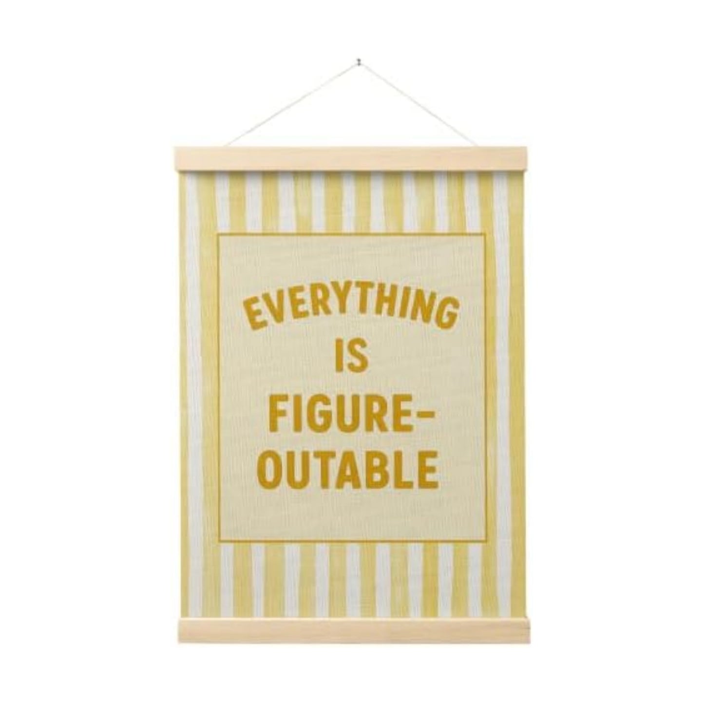 FGFK Everything Is Figureoutable Inspirational Wall Art Poster Hanger Frame
