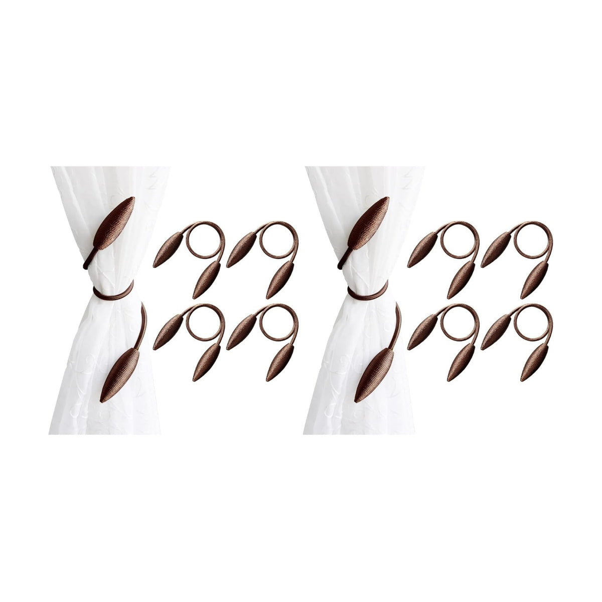 Valea Home 4 Pieces Curtain Tiebacks Clips Creative Window Drape Twist Tie Backs European Style Custom Made Curtain