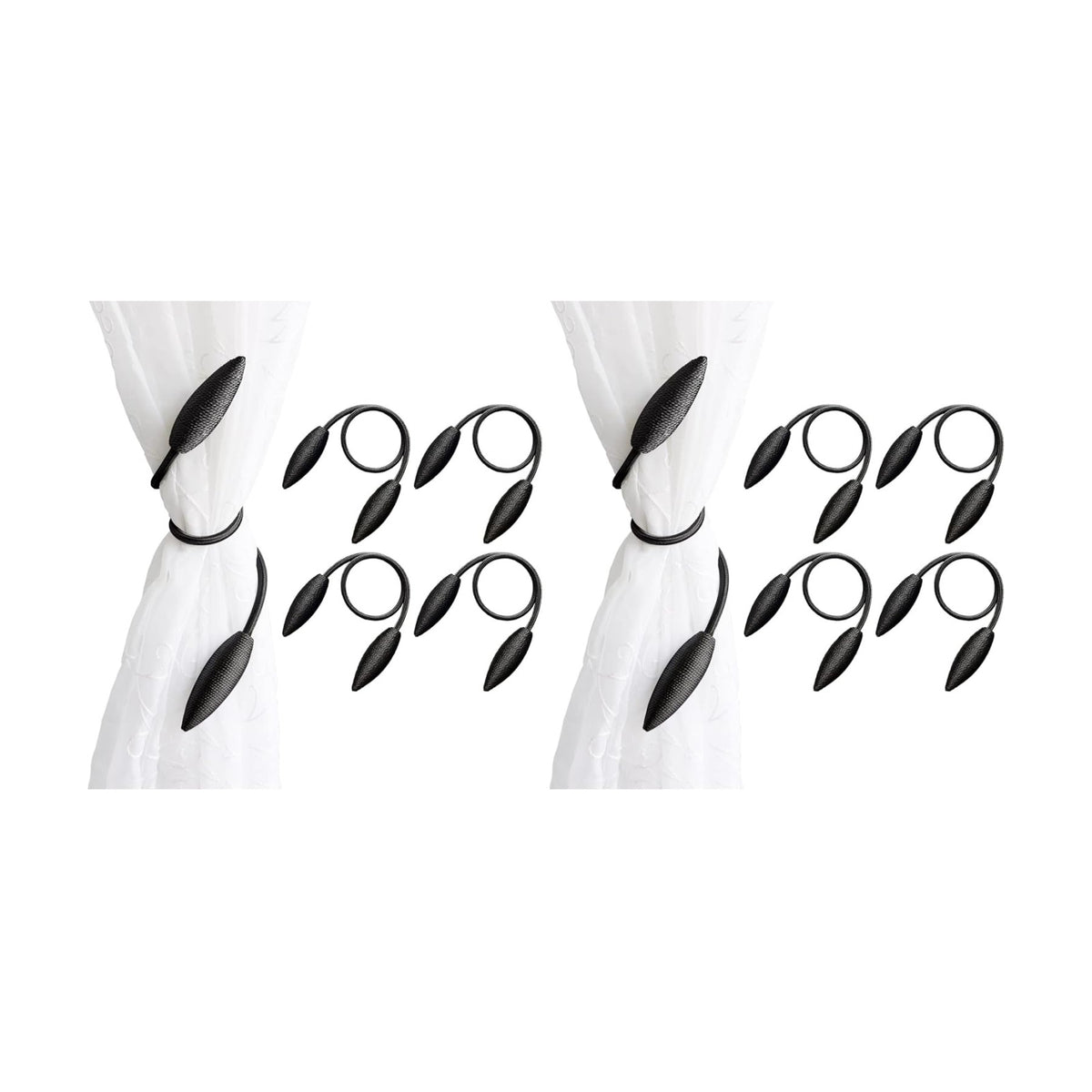 Valea Home 4 Pieces Curtain Tiebacks Clips Creative Window Drape Twist Tie Backs European Style Custom Made Curtain