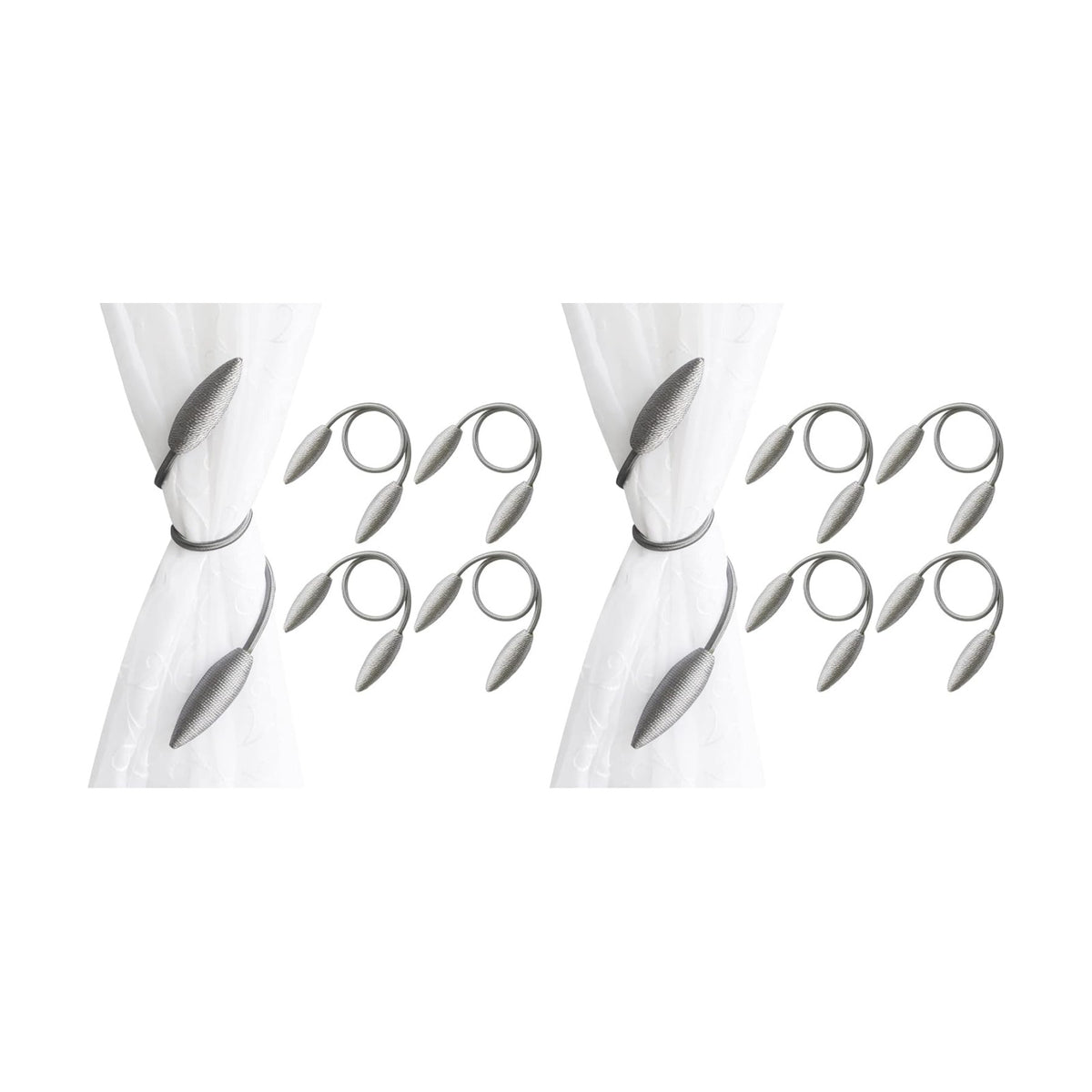 Valea Home 4 Pieces Curtain Tiebacks Clips Creative Window Drape Twist Tie Backs European Style Custom Made Curtain